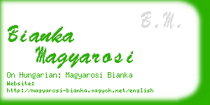 bianka magyarosi business card